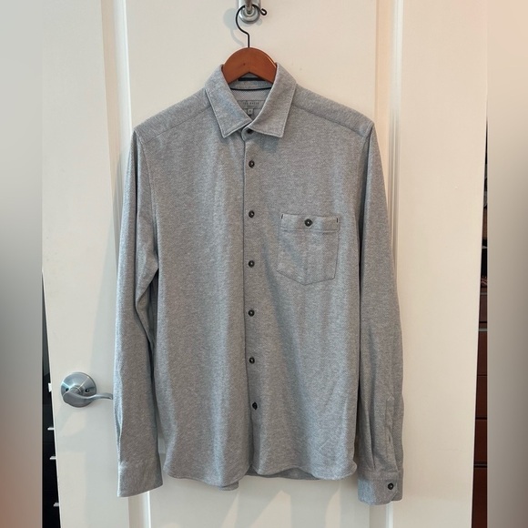 Ted Baker London Gray Button Down Shirt - Picture 1 of 15